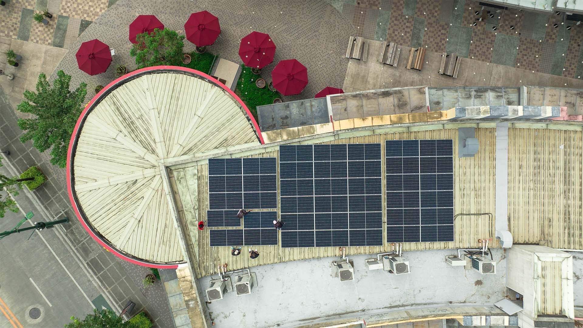 Commercial solar installation at Mary Grace Cafe, Kapitolyo, Pasig City