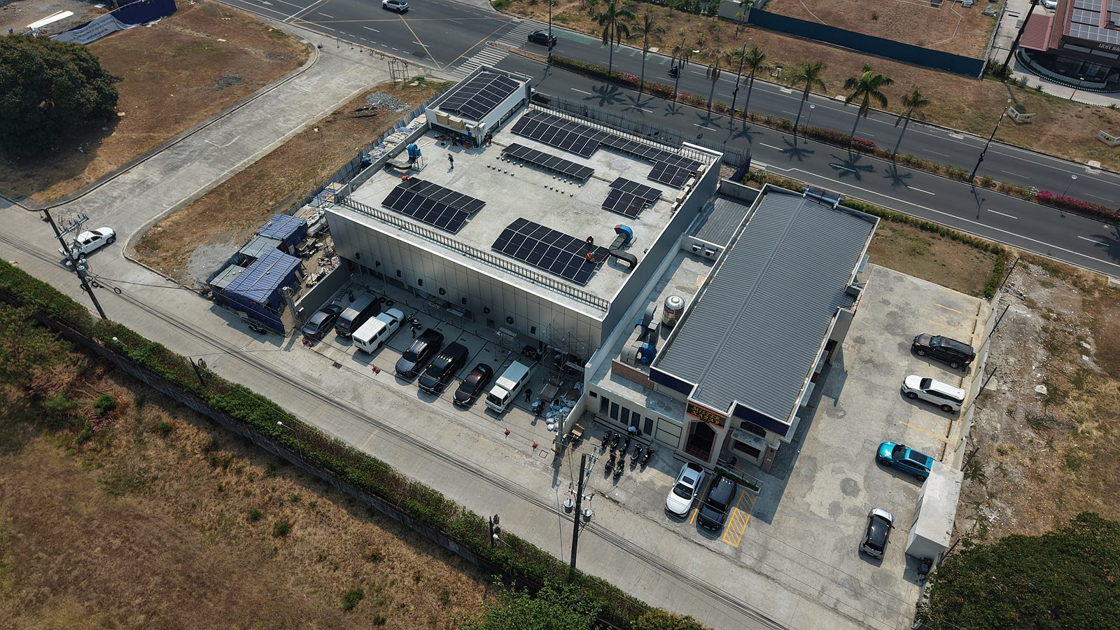 Solar array on the Speed Edge Firing Range in Alabang, Muntinlupa