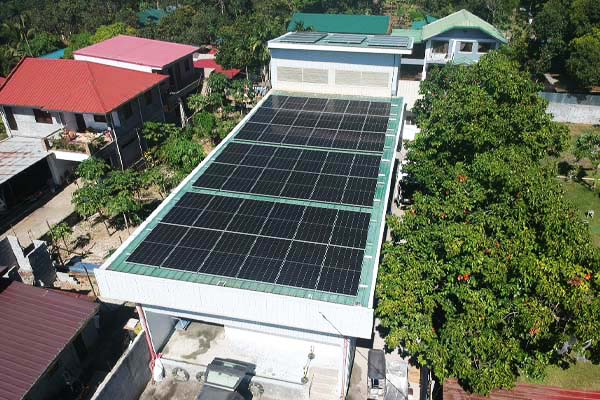 Solar array on the PMT Ice Plant in Silang, Cavite