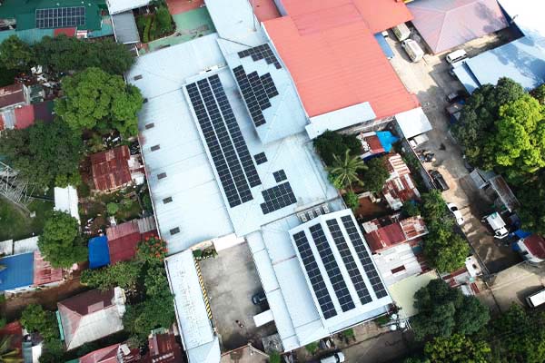 Solar panels on the Dairy Essence Cheese plant in Antipolo, Rizal