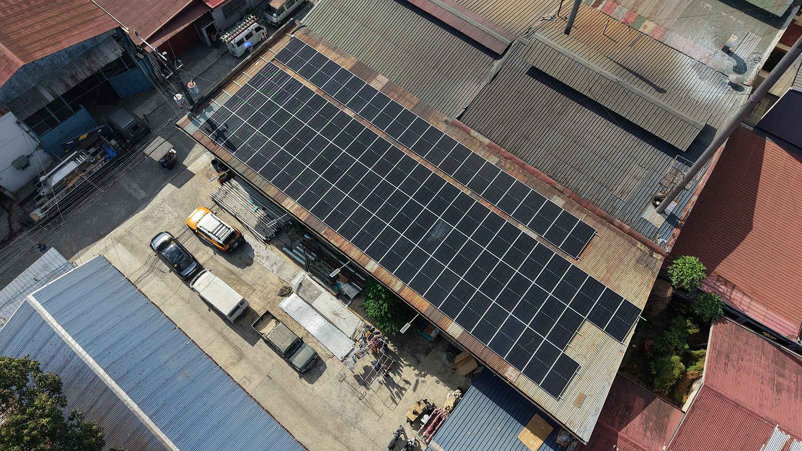 Solar panels on the Ray’s Engineering building in Cainta