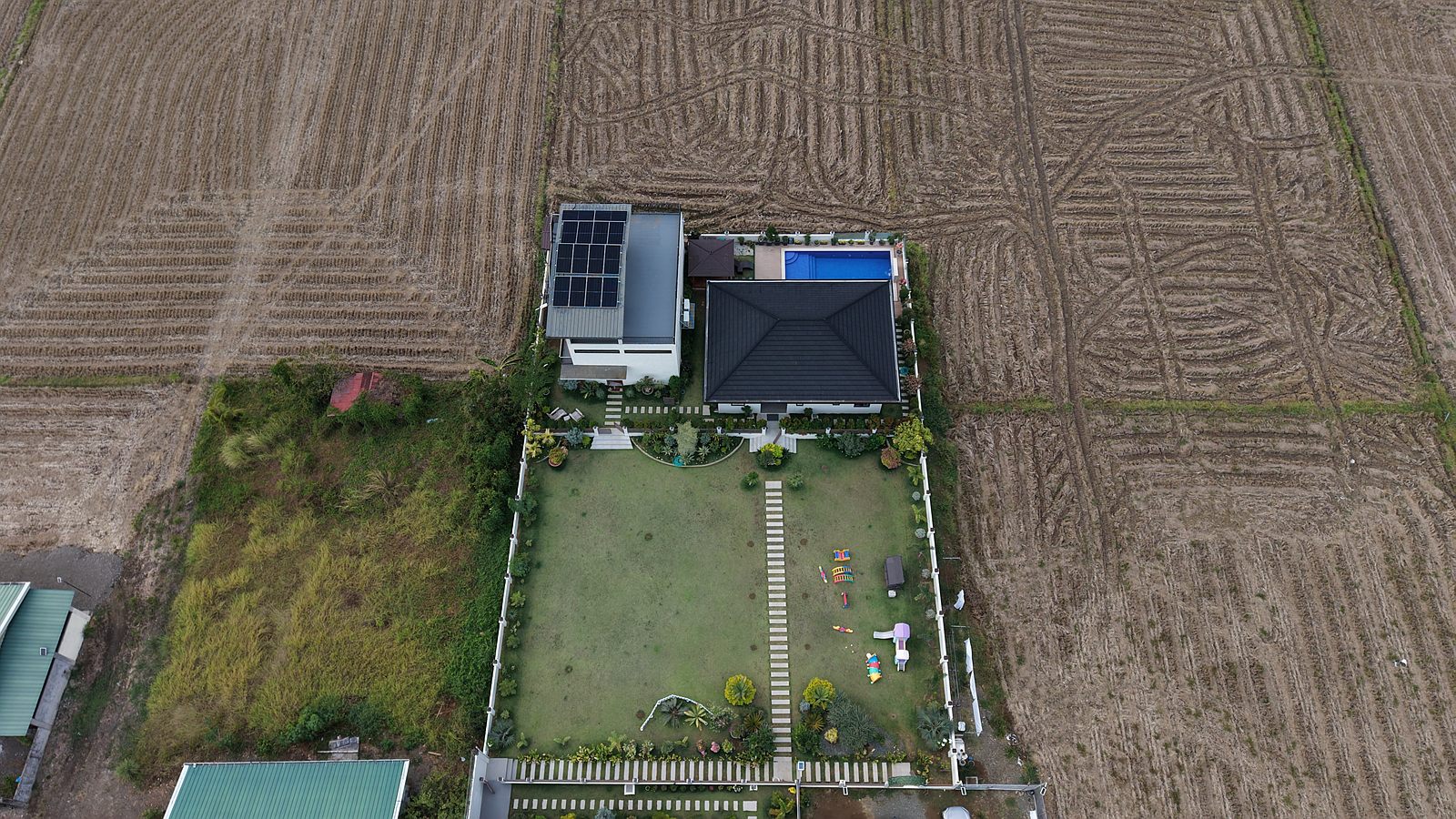 Rooftop solar installation at a home in Wind's Residence, Nueva Ecija