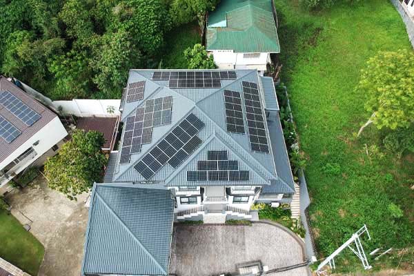 Hybrid solar and battery installation at a home in Greenwoods Executive Village, Taytay, Rizal