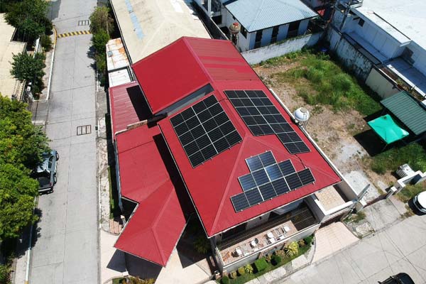 Rooftop solar installation at a home in United Parañaque Subdivision, Bicutan