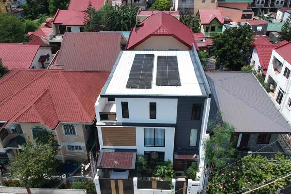 Rooftop solar installation at a home in Greenwoods Executive Village, Pasig